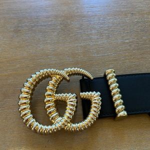 Gucci Leather Belt with Torchon Double G Buckle